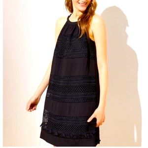 LOFT Tassel Halter Swing Dress